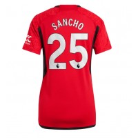 Zenski Nogometni Dres Manchester United Jadon Sancho #25 Domaci 2023-24 Kratak Rukav